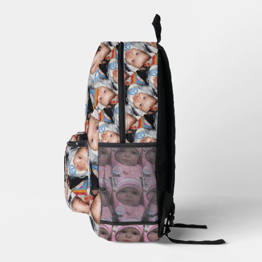 Pas uw aangepaste vijf fotopatroon Monogram aan Bedrukte Rugzak (Rechts)