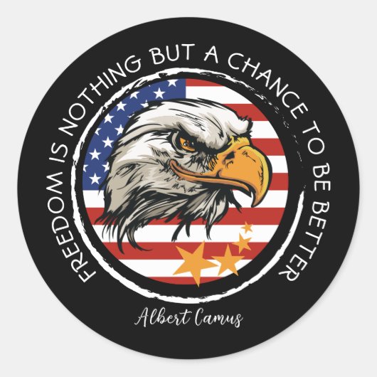 Pas uw Amerikaans Eagle-ontwerp aan Ronde Sticker (Voorkant)