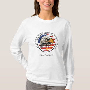 Pas uw Amerikaans Eagle-ontwerp aan T-shirt