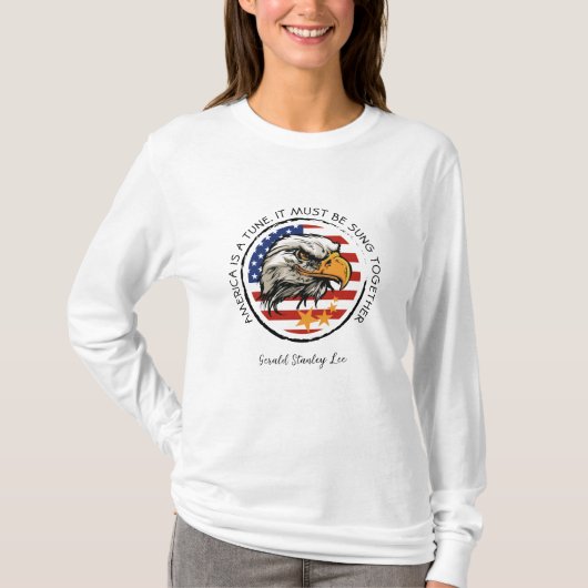Pas uw Amerikaans Eagle-ontwerp aan T-shirt (Voorkant)