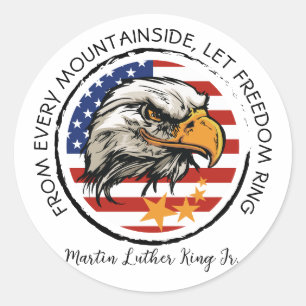 Pas uw Amerikaanse Eagle Design Coffee-Mok aan Ronde Sticker