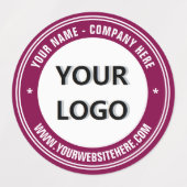 Pas uw bedrijf logo en tekstlabels sjabloon aan labels (Design 2)