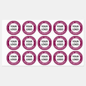 Pas uw bedrijf logo en tekstlabels sjabloon aan labels (Vel)