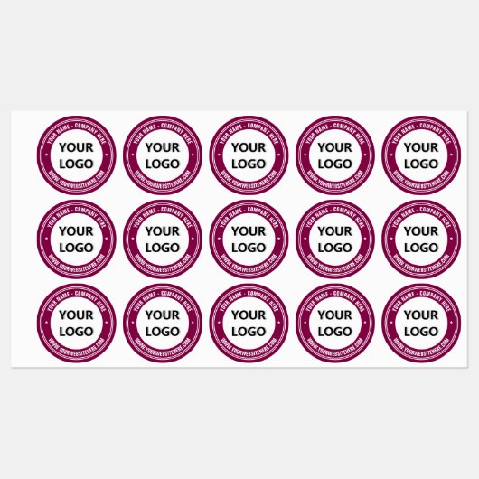 Pas uw bedrijf logo en tekstlabels sjabloon aan labels (Vel)