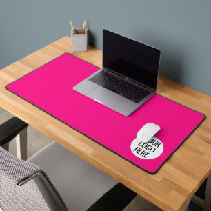Pas uw bedrijfslogo Heet roze aan Bureaumat