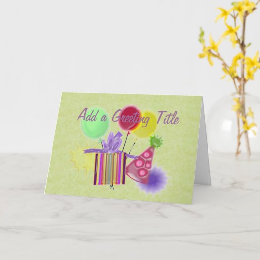 Pas uw Birthday Kaart aan (Gele Bloem)