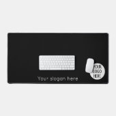 Pas uw Black White bedrijf logo slogan aan Bureaumat (Keyboard & Muis)