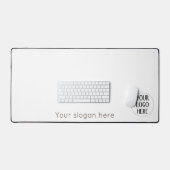 Pas uw Black White bedrijf logo slogan aan Bureaumat (Keyboard & Muis)