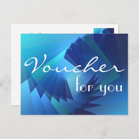 Pas uw bon aan met tekst, teken, afbeelding en rug briefkaart (Voorkant / Achterkant)