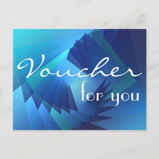 Pas uw bon aan met tekst, teken, afbeelding en rug briefkaart (Voorkant)