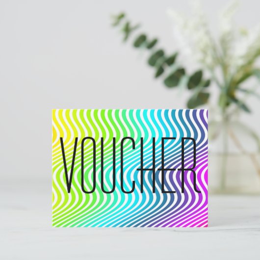 Pas uw bon aan met tekst, teken, afbeelding en rug briefkaart (Staand voorkant)