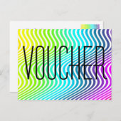 Pas uw bon aan met tekst, teken, afbeelding en rug briefkaart (Voorkant / Achterkant)