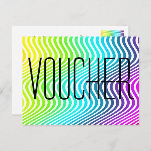 Pas uw bon aan met tekst, teken, afbeelding en rug briefkaart (Voorkant / Achterkant)