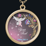 Pas uw borstkankerKetting aan Goud Vergulden Ketting<br><div class="desc">Groot Houd uw favoriete afbeelding, design of inspiratiewoorden dicht bij uw hart met dit prachtige ronde metalen ketting met een gepolijste gouden afwerking. Dit ketting is voorzien van een gouden afwerkingsketen van 18 inch (2-inch extender) en een kreeftenkraam. Het is voorzien van een UV-bestendige en waterbestendige coating om uw beelden...</div>