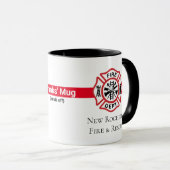 Pas uw brandweerafdeling aan mok (Voorkant rechts)