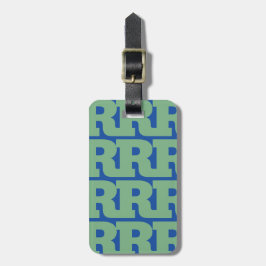 Pas uw brief aan, Vet monogrampatroon  Bagagelabel