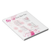 Pas uw Bunco-blad/Kaart aan Notitieblok (Schuin)