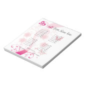 Pas uw Bunco-blad/Kaart aan Notitieblok (Linkerzijde)