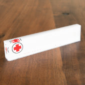 pas uw bureaunaamplaat aan naambordje (Zijkant)