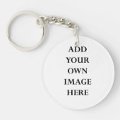 pas uw dubbelzijdige cirkelsleutelhanger aan sleutelhanger (Voorkant)