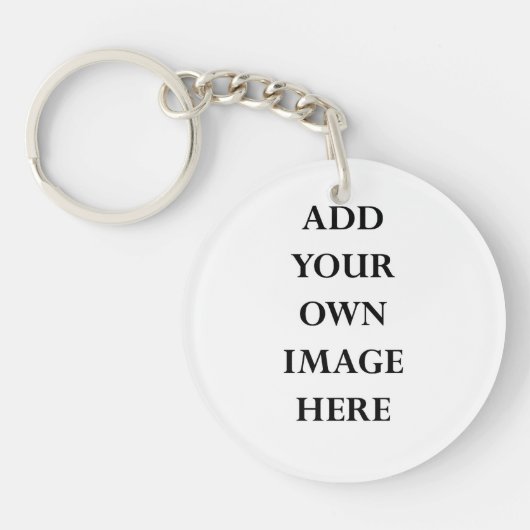 pas uw dubbelzijdige cirkelsleutelhanger aan sleutelhanger (Voorkant)