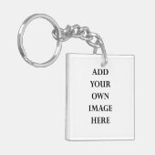 pas uw dubbelzijdige sleutelhanger aan (Voorkant Links)