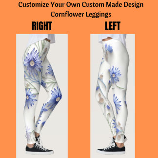 Pas uw eigen aangepaste ontwerpcornflower aan leggings