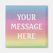 Pas uw eigen achtergrond van de regenboogwaterverf magneet (Voorkant)