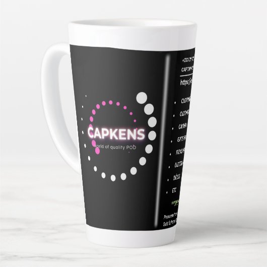 Pas uw eigen Afbeelding aan Latte Mok (Linkerhoek)