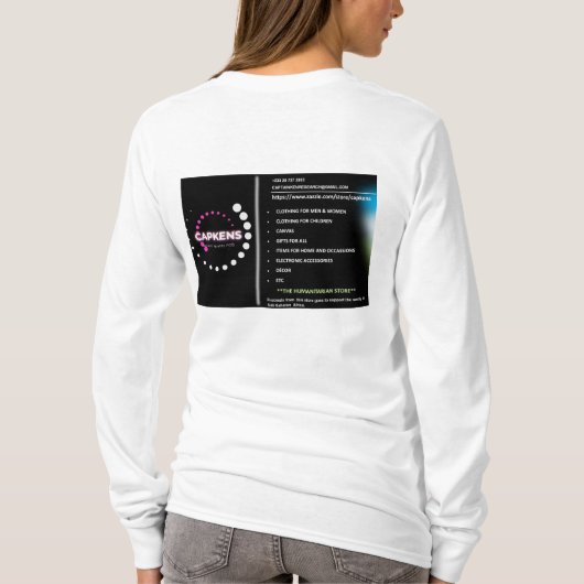 Pas uw eigen Afbeelding aan T-shirt (Achterkant)