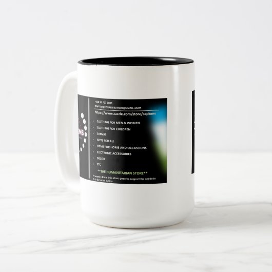 Pas uw eigen Afbeelding aan Tweekleurige Koffiemok (Voorkant links)