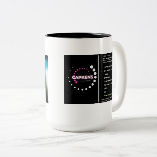 Pas uw eigen Afbeelding aan Tweekleurige Koffiemok (Voorkant rechts)