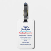 Pas uw eigen Bagagelabel aan als de Logo van de Wo (Achterkant verticaal)