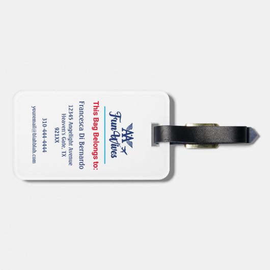 Pas uw eigen Bagagelabel aan als de Logo van de Wo (Achterkant horizontaal)