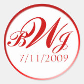 Pas uw eigen bruiloft sticker (Voorkant)