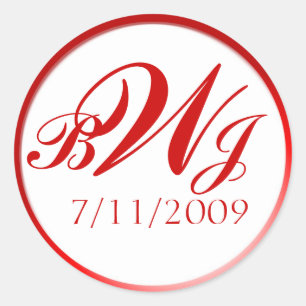 Pas uw eigen bruiloft sticker