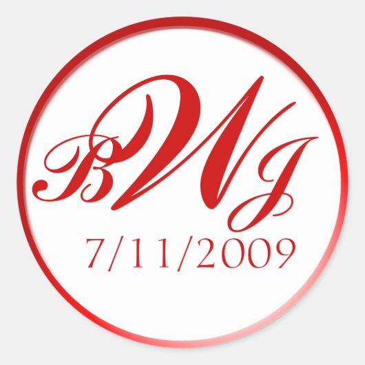 Pas uw eigen bruiloft sticker (Voorkant)