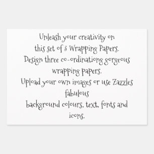 Pas uw eigen creaties aan en pas deze aan inpakpapier vel