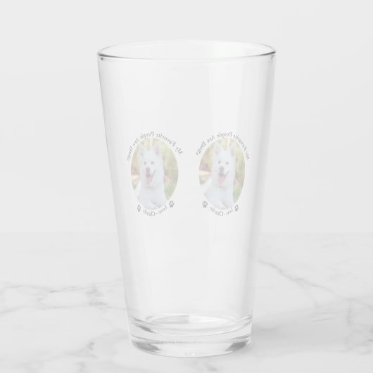 Pas uw eigen gepersonaliseerde foto en naam aan op glas (Achterkant)