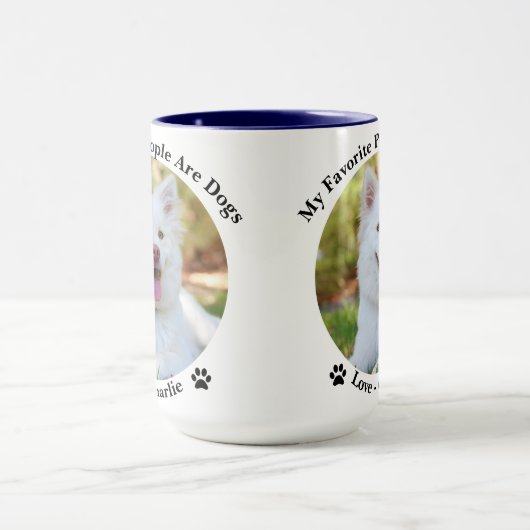 Pas uw eigen gepersonaliseerde foto en naam aan op mok (Midden)