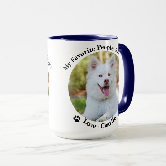 Pas uw eigen gepersonaliseerde foto en naam aan op mok (Voorkant rechts)