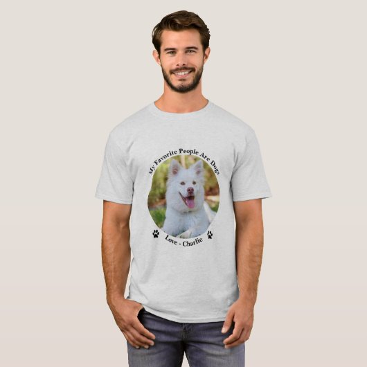 Pas uw eigen gepersonaliseerde foto en naam aan op t-shirt (Voorkant volledig)