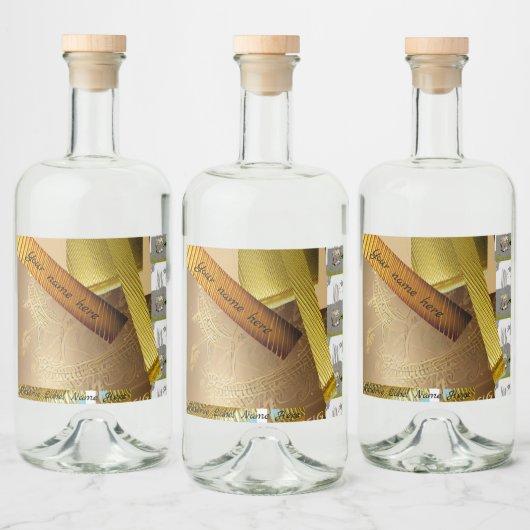 Pas uw eigen Gold Rum-reservaat aan Likeurfles Etiket (Flessen)
