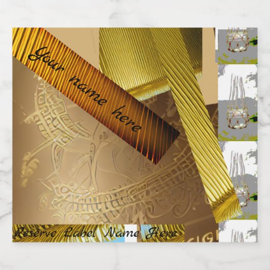 Pas uw eigen Gold Rum-reservaat aan Likeurfles Etiket (Enkel label)