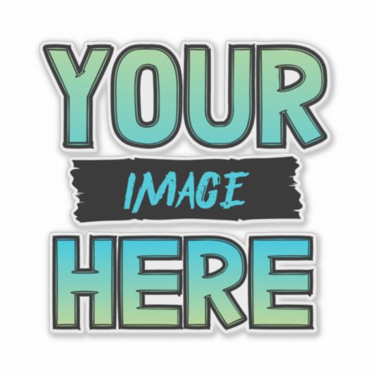Pas uw eigen heldere vinylsticker aan! sticker (Voorkant)
