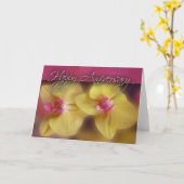 Pas uw eigen Jubileum ontwerp Kaart (Gele Bloem)