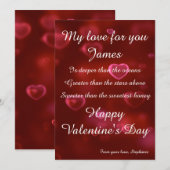 Pas uw eigen Kaart van de Valentijnsdag aan (Voorkant / Achterkant)