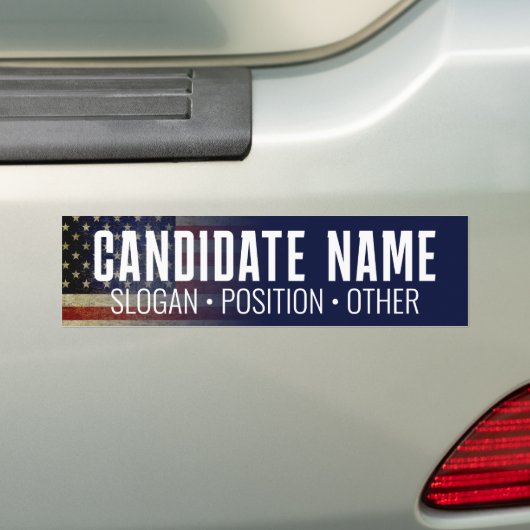 Pas uw eigen kandidaat merch bumpersticker (Op auto)