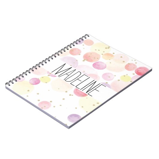 Pas uw eigen kleurrijke waterverf aan notitieboek (Linkerzijde)