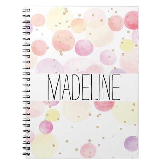 Pas uw eigen kleurrijke waterverf aan notitieboek (Voorkant)